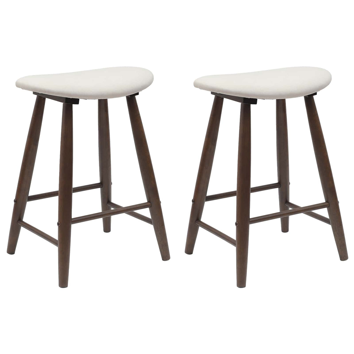 Spisestoler 2 Pcs Lys Brun 46 X 37 X 63 Cm Solid Gummitre