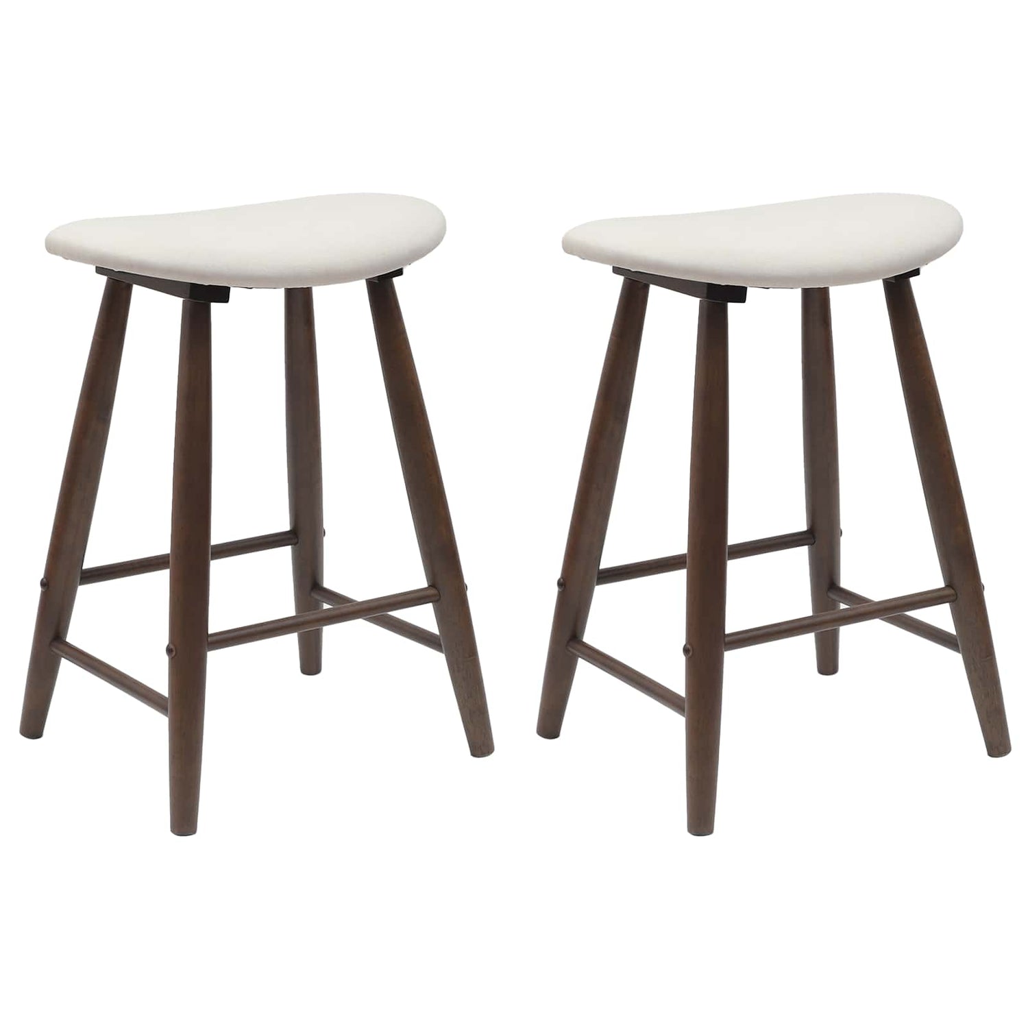 Spisestoler 2 Pcs Lys Brun 46 X 37 X 63 Cm Solid Gummitre