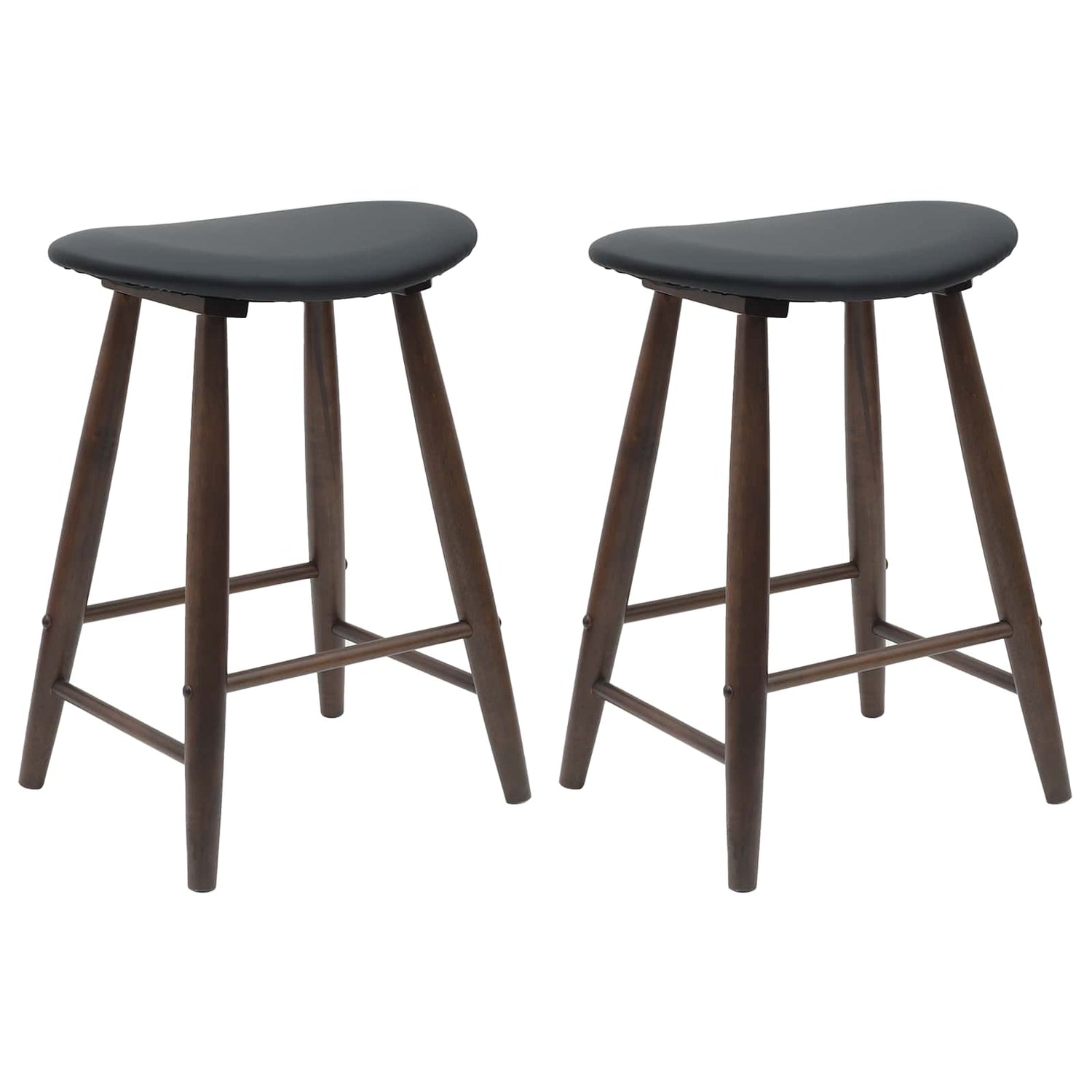 Spisestoler 2 Pcs Lys Brun 46 X 37 X 63 Cm Solid Gummitre