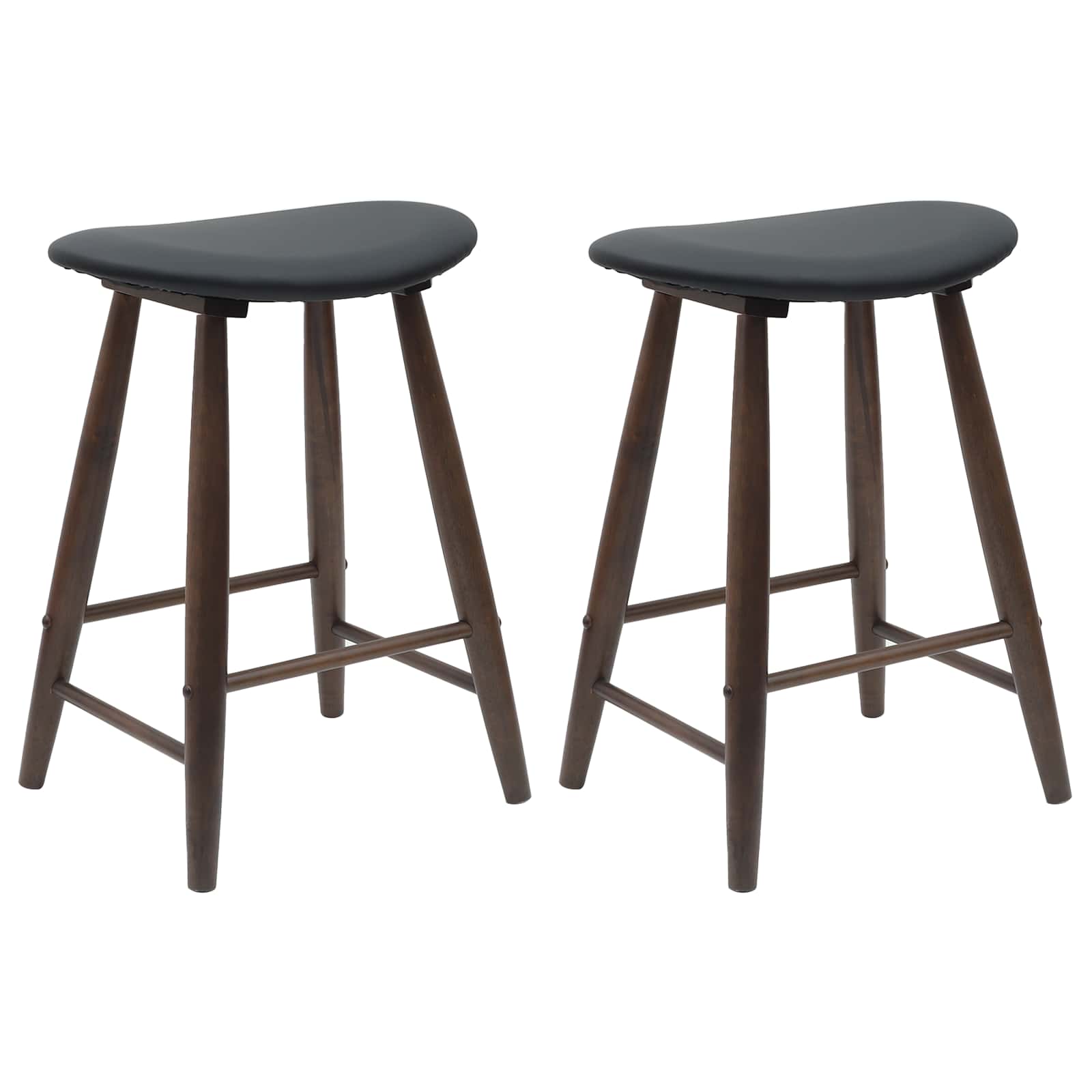 Spisestoler 2 Pcs Lys Brun 46 X 37 X 63 Cm Solid Gummitre