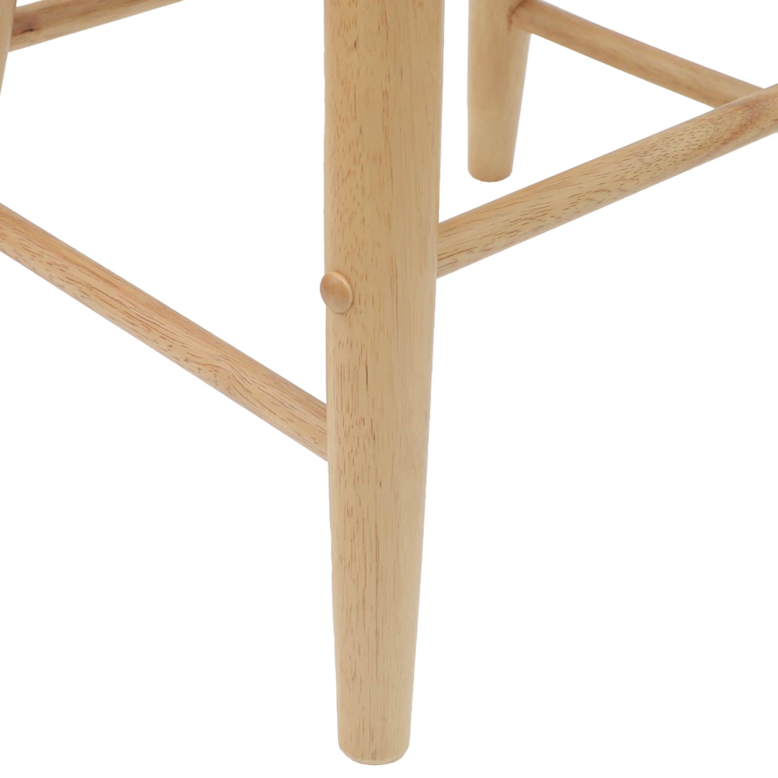 Spisestoler 2 Pcs Naturlig 46 X 37 X 63 Cm Solid Gummitre