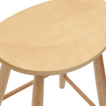 Spisestoler 2 Pcs Naturlig 46 X 37 X 63 Cm Solid Gummitre