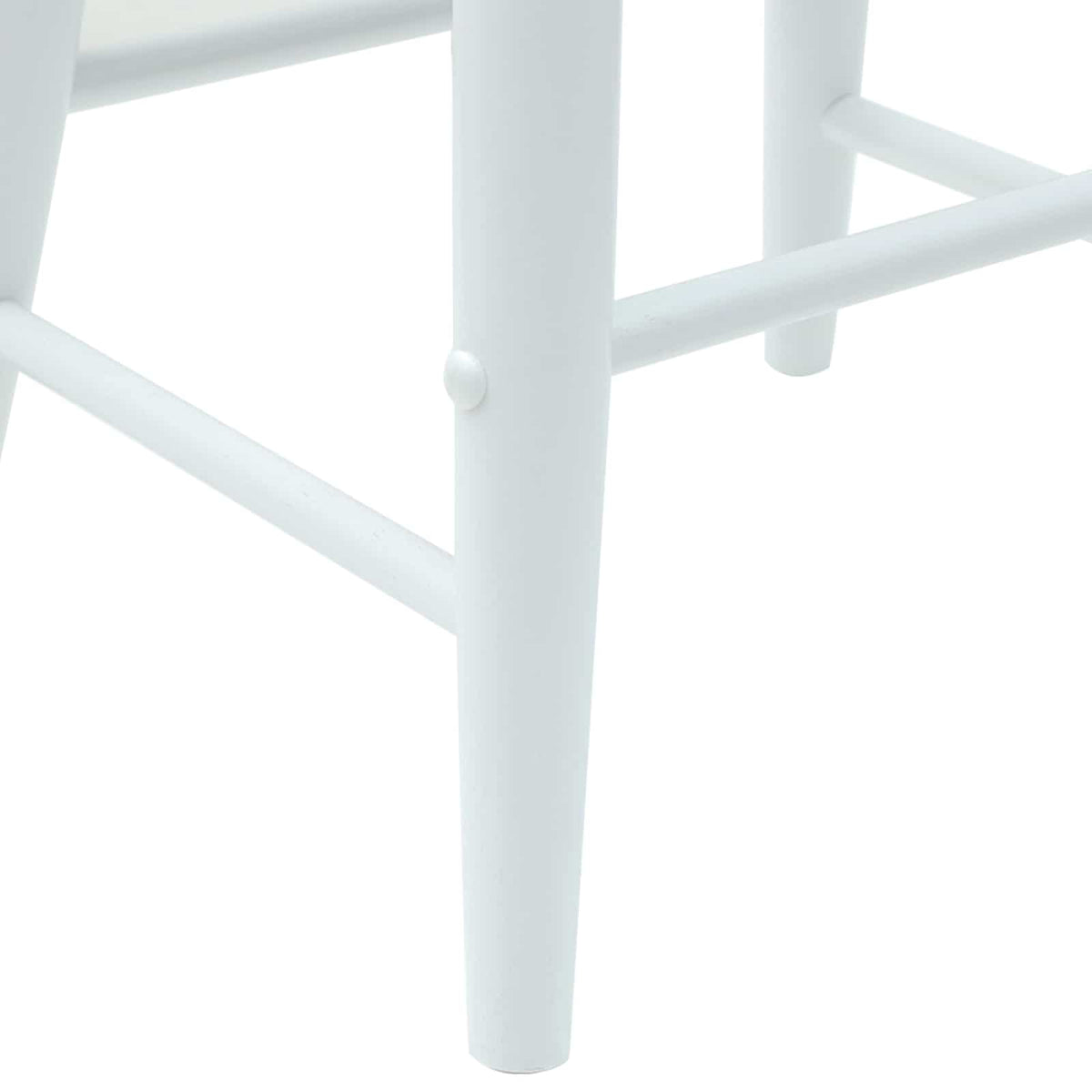 Spisestoler 2 Pcs Hvit 46 X 37 X 63 Cm Solid Gummitre