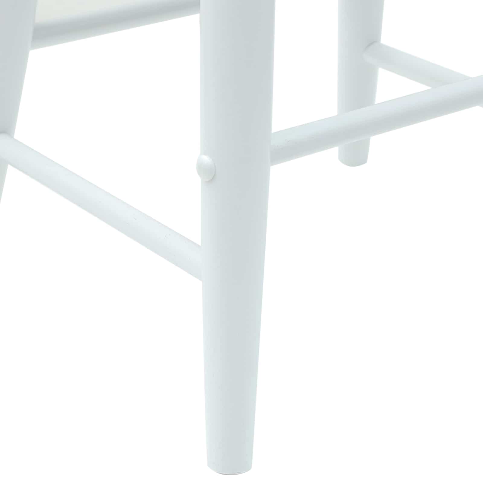 Spisestoler 2 Pcs Hvit 46 X 37 X 63 Cm Solid Gummitre