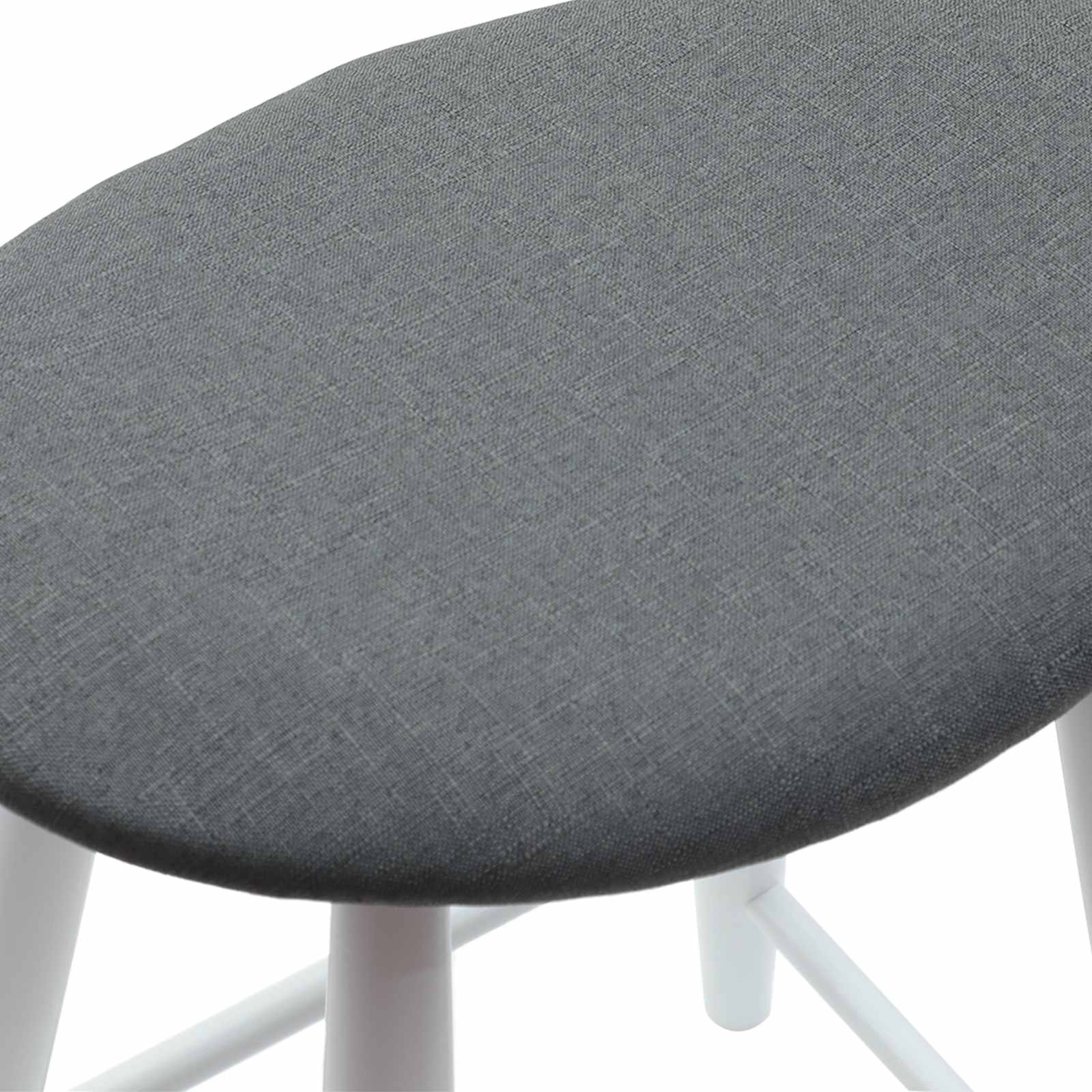 Spisestoler 2 Pcs Hvit 46 X 37 X 63 Cm Solid Gummitre