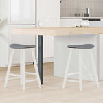 Spisestoler 2 Pcs Hvit 46 X 37 X 63 Cm Solid Gummitre