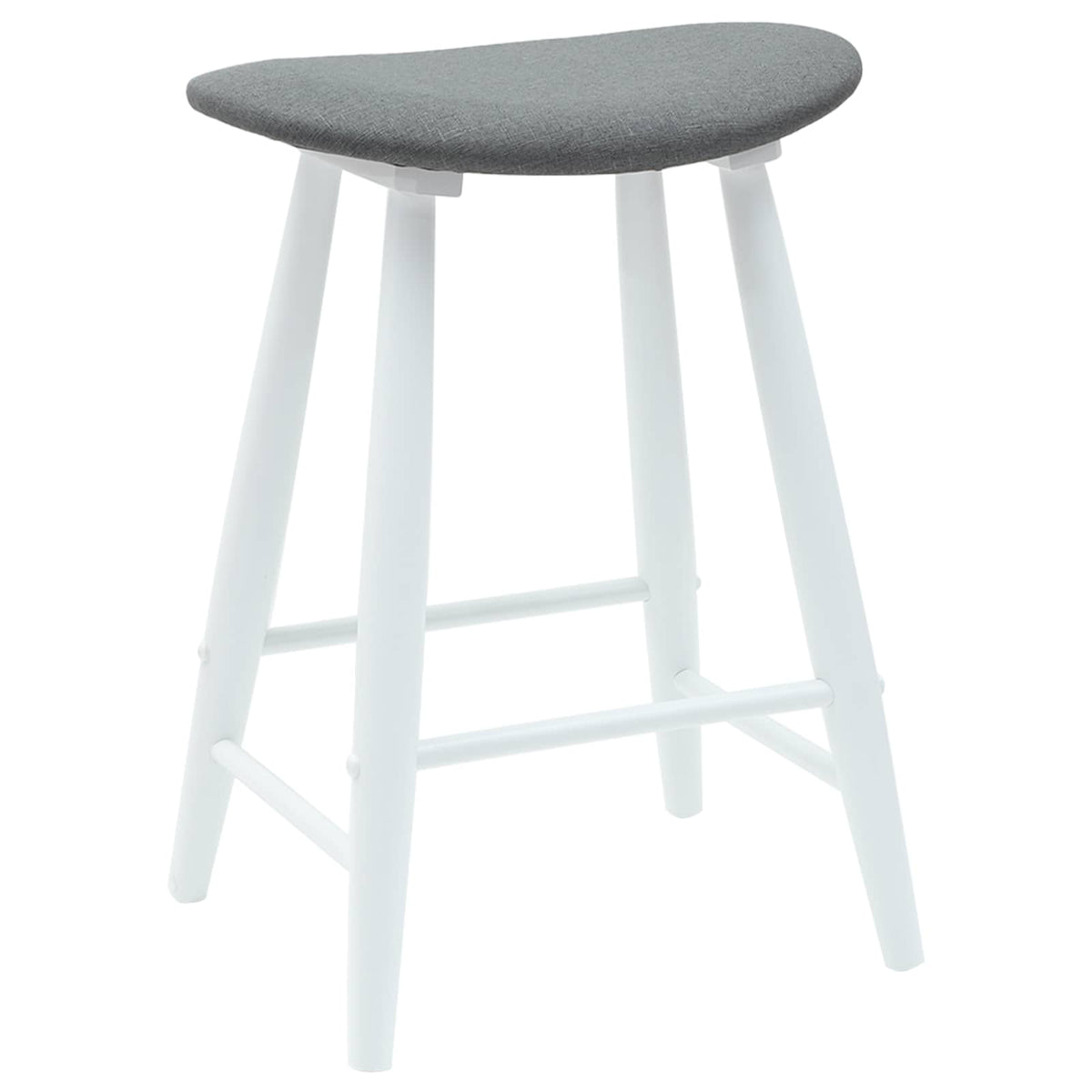 Spisestoler 2 Pcs Hvit 46 X 37 X 63 Cm Solid Gummitre