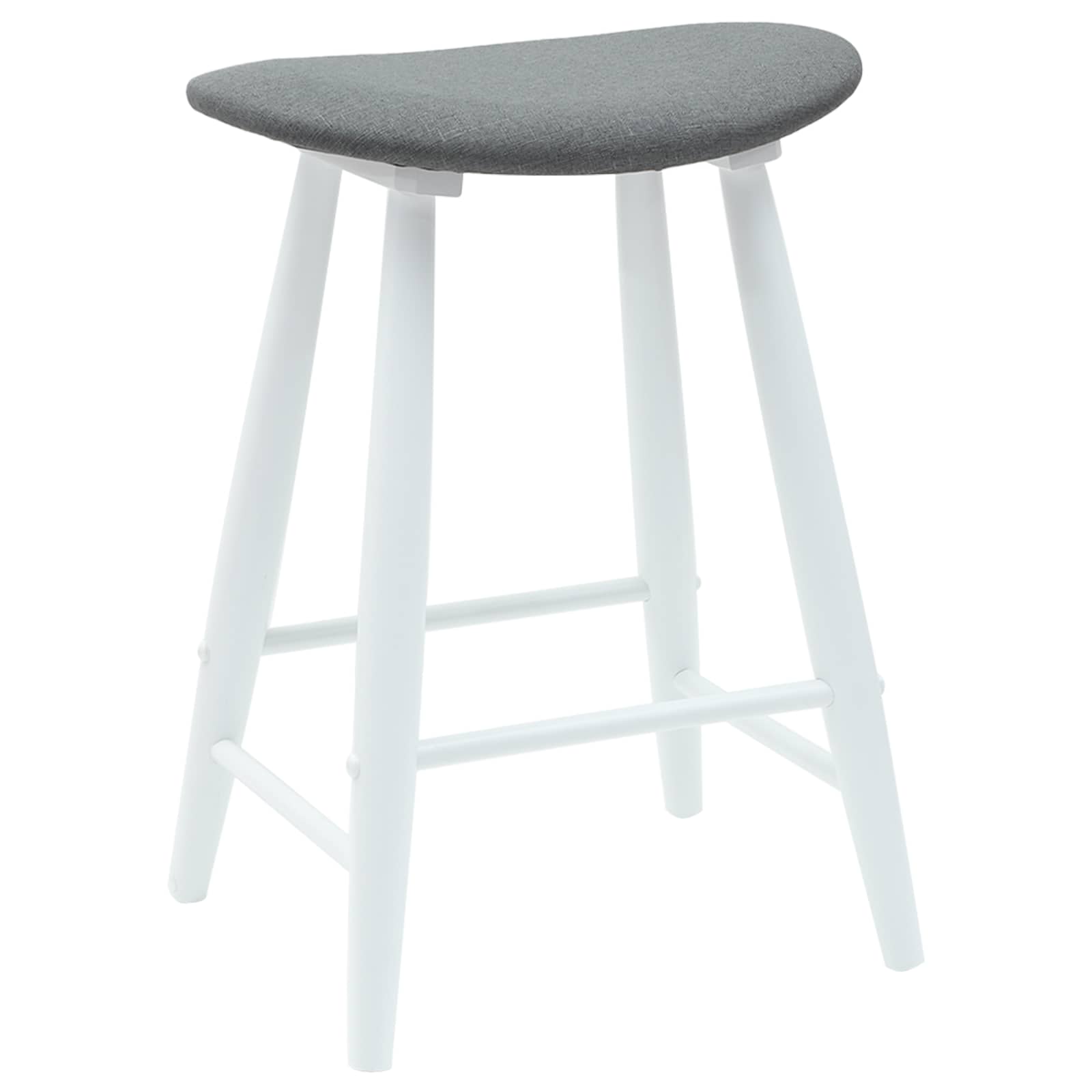 Spisestoler 2 Pcs Hvit 46 X 37 X 63 Cm Solid Gummitre