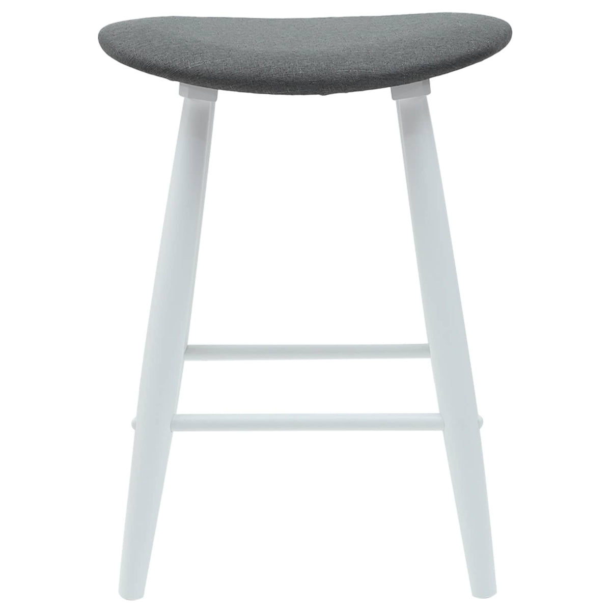 Spisestoler 2 Pcs Hvit 46 X 37 X 63 Cm Solid Gummitre