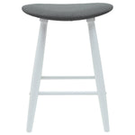 Spisestoler 2 Pcs Hvit 46 X 37 X 63 Cm Solid Gummitre