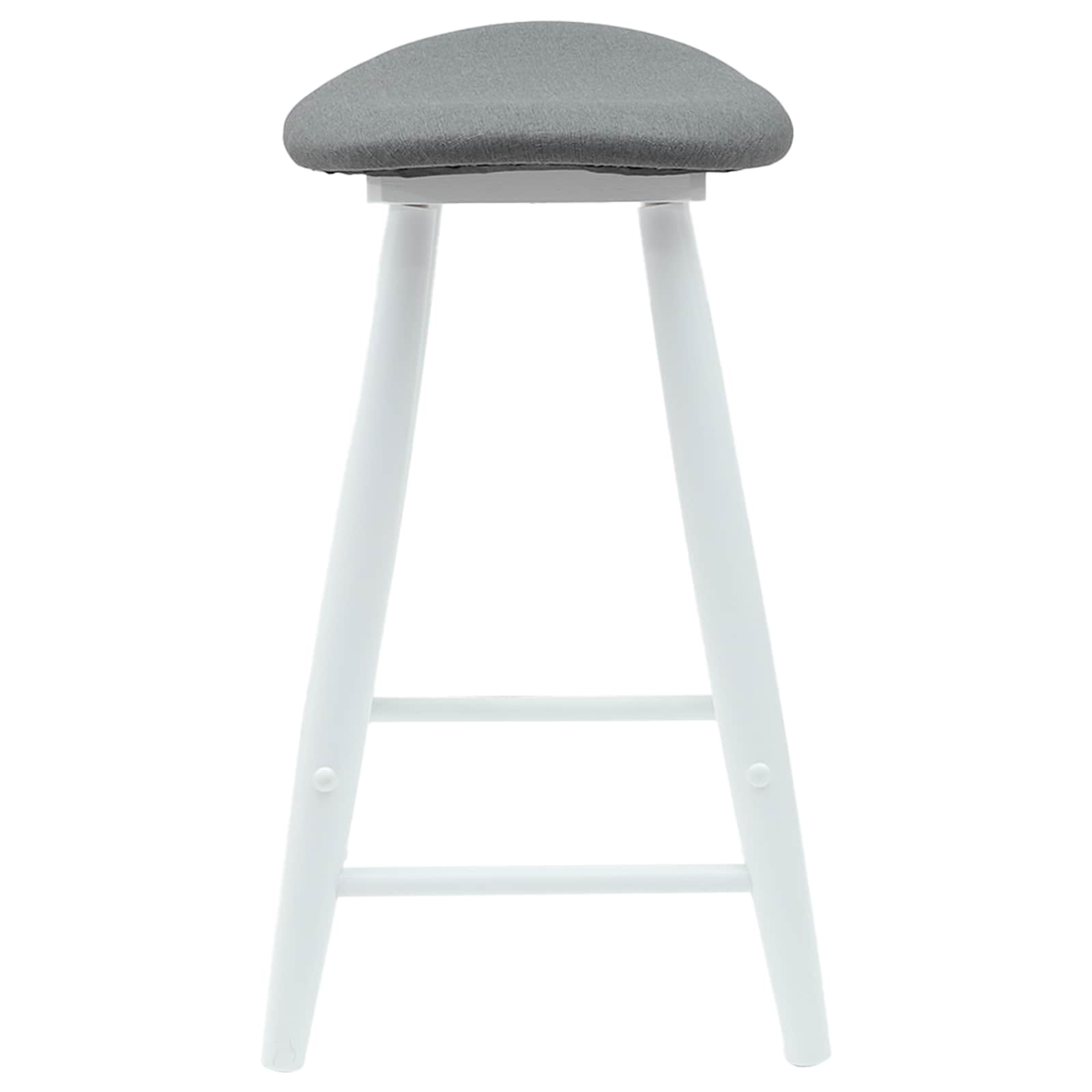 Spisestoler 2 Pcs Hvit 46 X 37 X 63 Cm Solid Gummitre