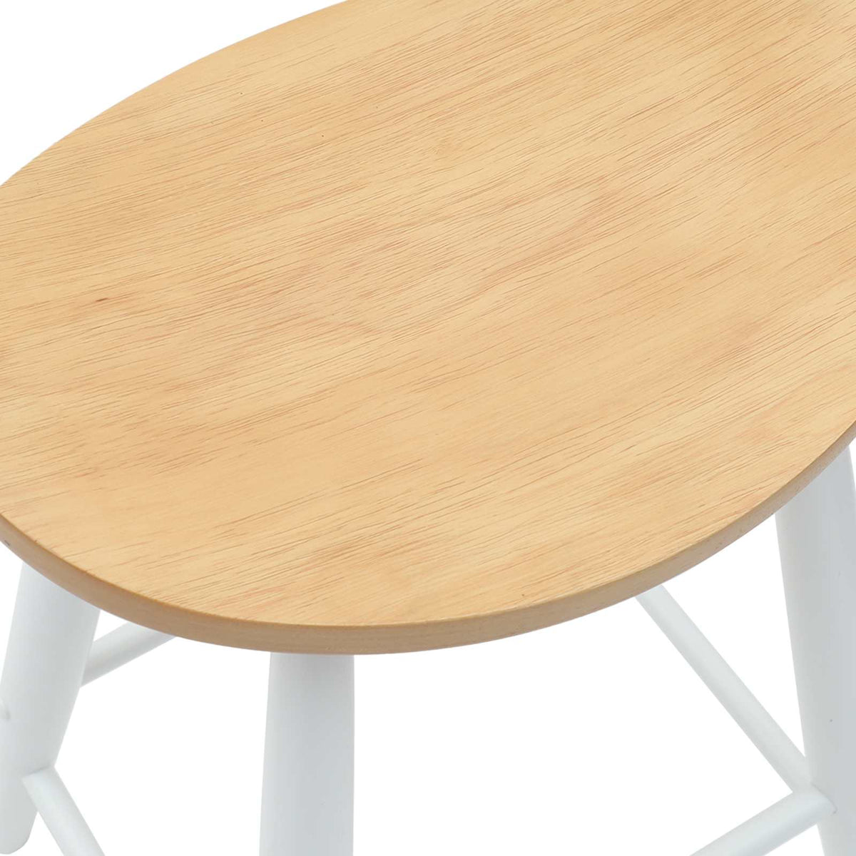 Spisestoler 2 Pcs Hvit 46 X 37 X 63 Cm Solid Gummitre