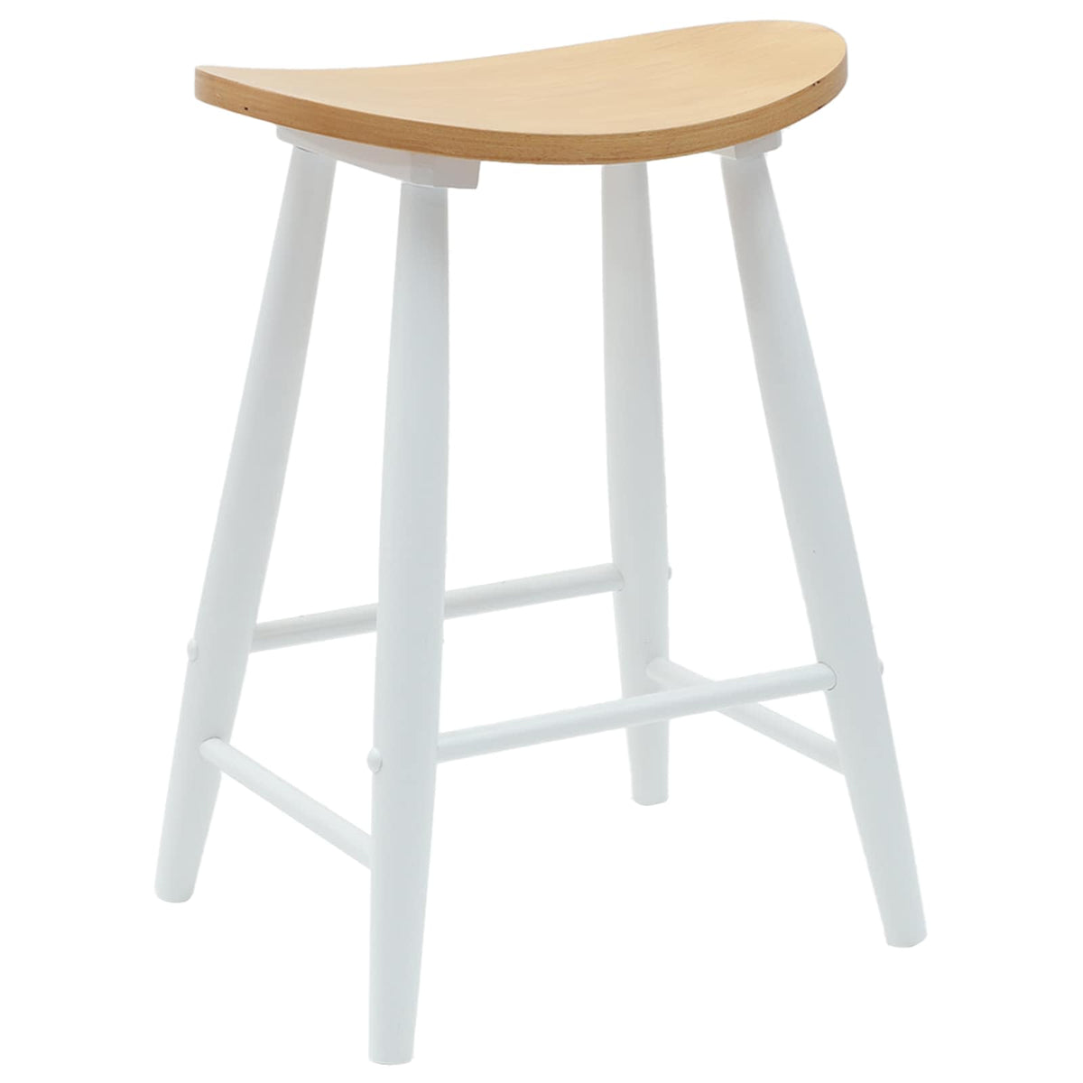 Spisestoler 2 Pcs Hvit 46 X 37 X 63 Cm Solid Gummitre