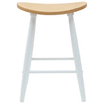 Spisestoler 2 Pcs Hvit 46 X 37 X 63 Cm Solid Gummitre