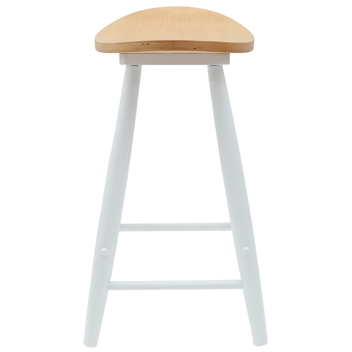 Spisestoler 2 Pcs Hvit 46 X 37 X 63 Cm Solid Gummitre