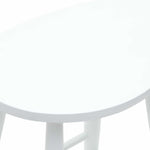 Spisestoler 2 Pcs Hvit 46 X 37 X 63 Cm Solid Gummitre