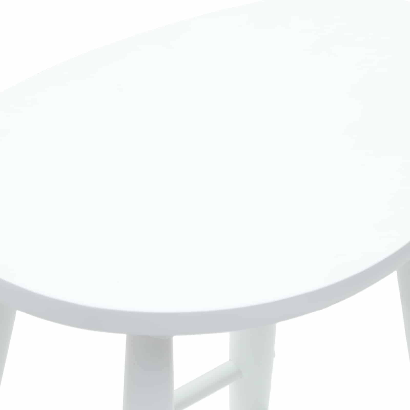 Spisestoler 2 Pcs Hvit 46 X 37 X 63 Cm Solid Gummitre