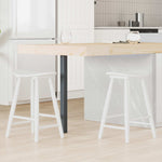 Spisestoler 2 Pcs Hvit 46 X 37 X 63 Cm Solid Gummitre