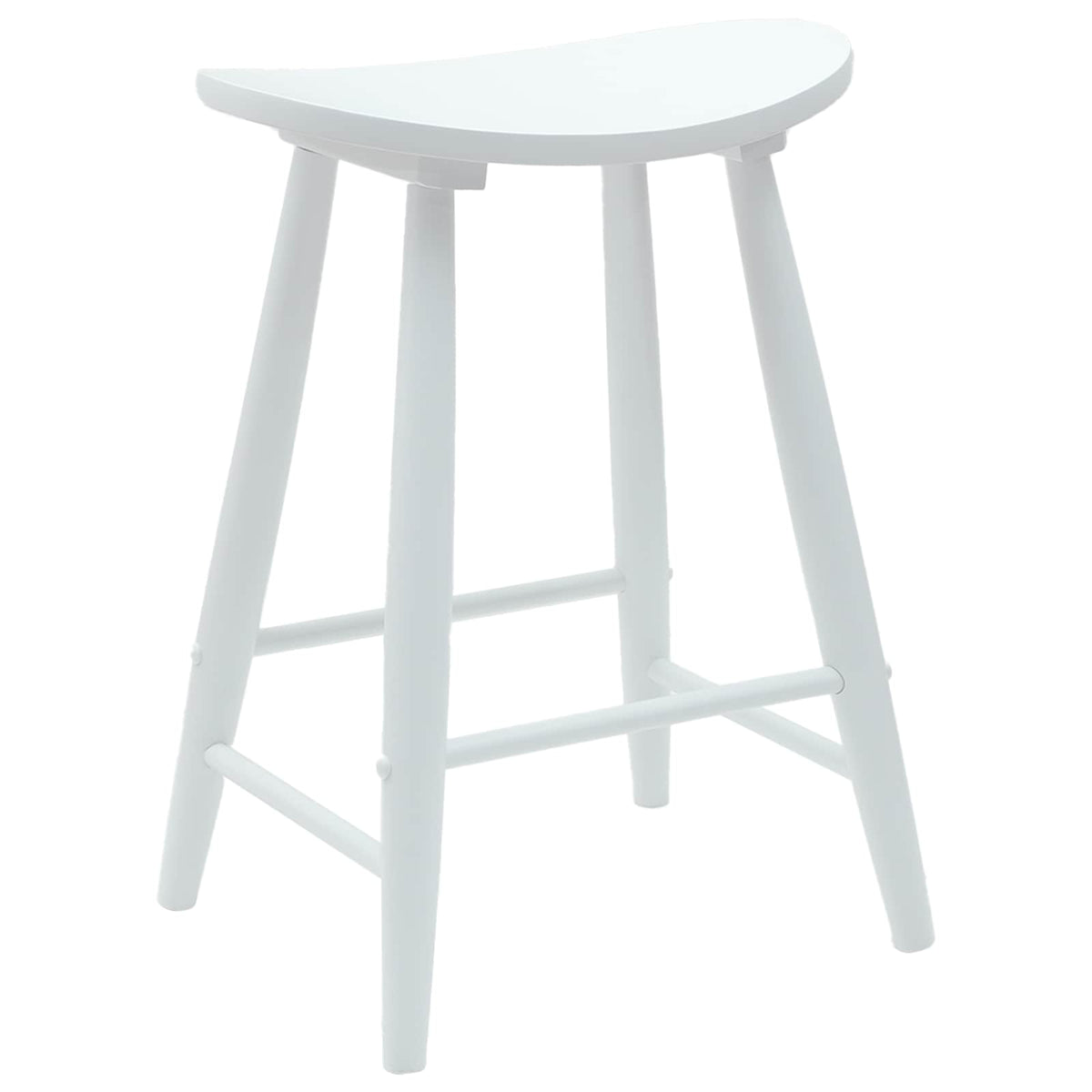 Spisestoler 2 Pcs Hvit 46 X 37 X 63 Cm Solid Gummitre
