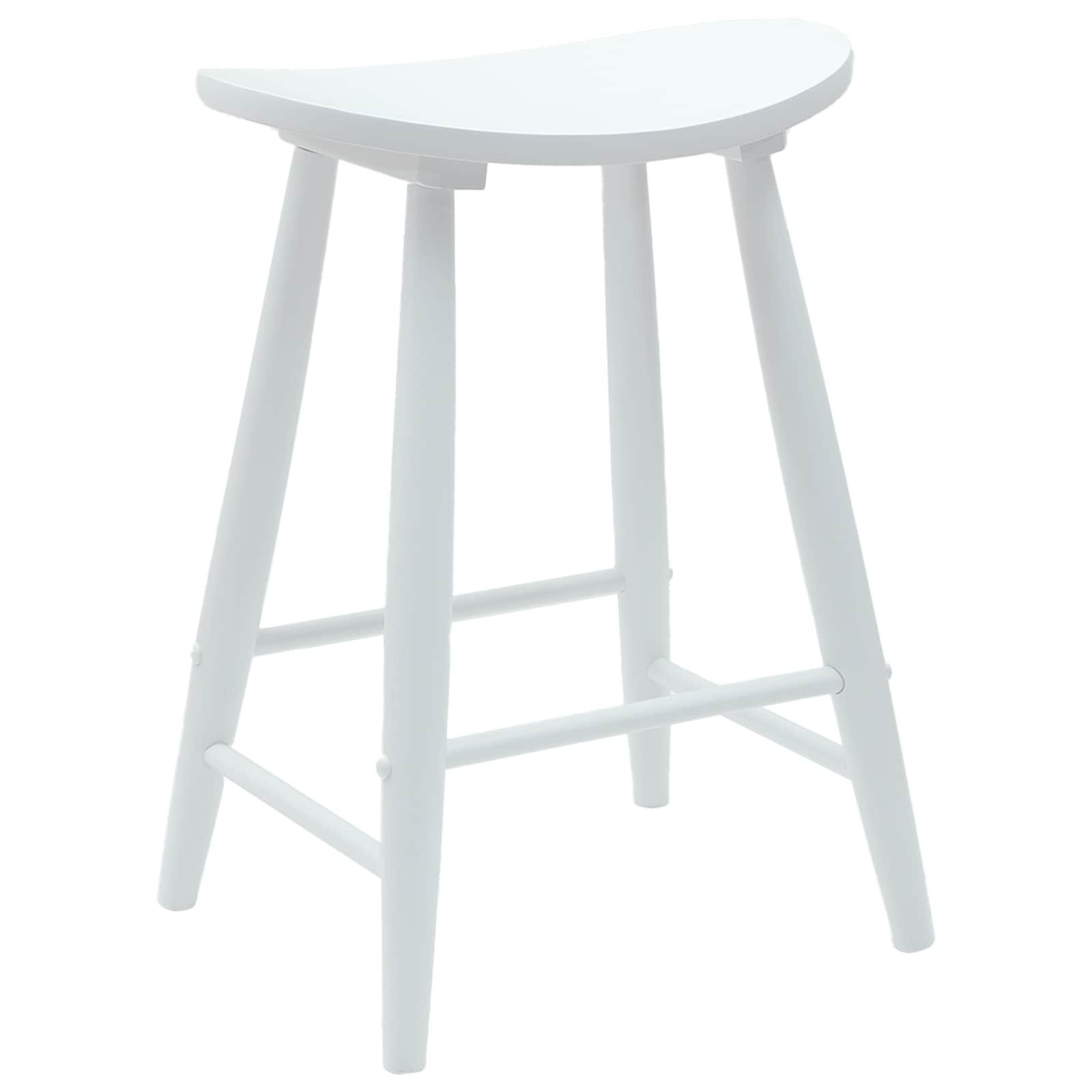 Spisestoler 2 Pcs Hvit 46 X 37 X 63 Cm Solid Gummitre