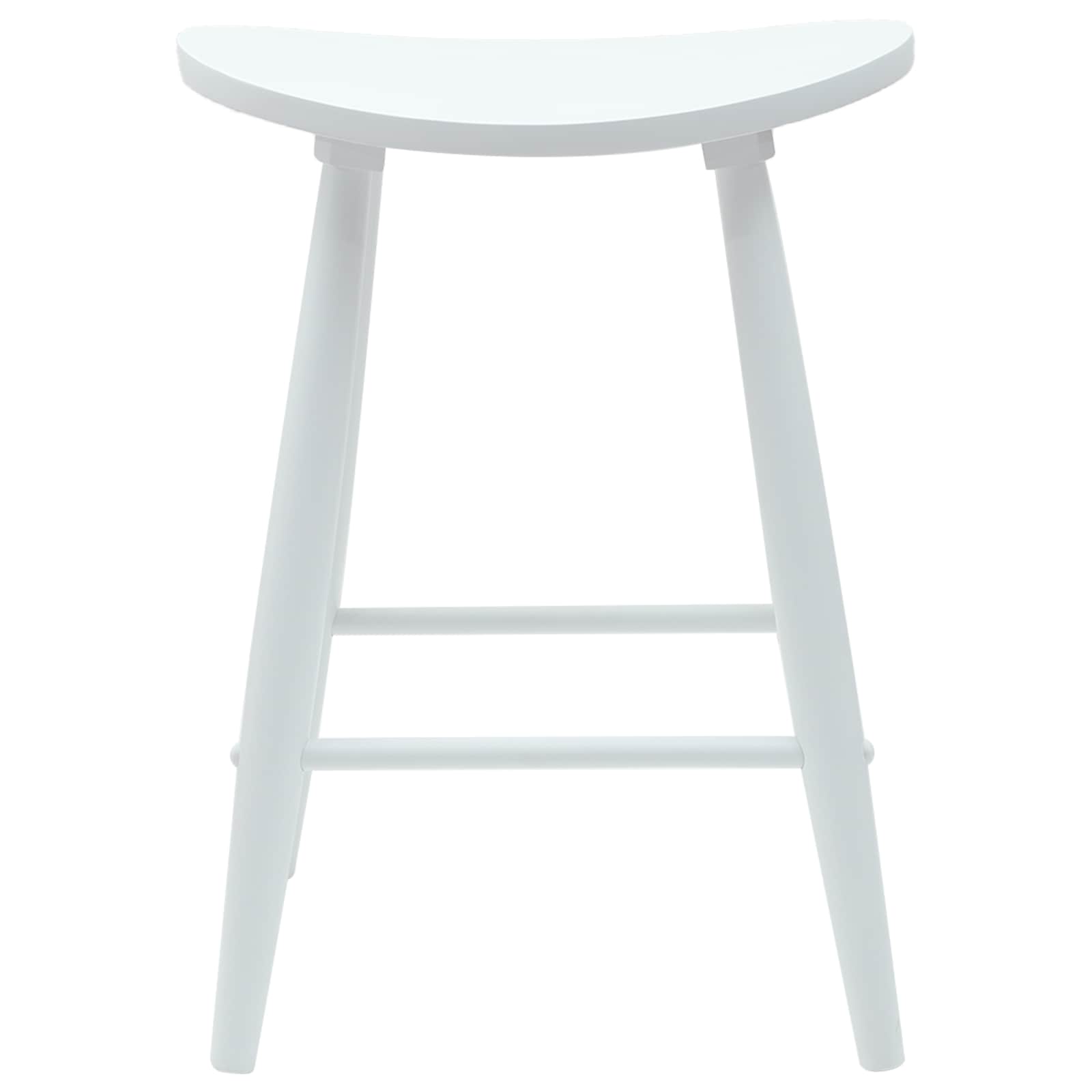 Spisestoler 2 Pcs Hvit 46 X 37 X 63 Cm Solid Gummitre