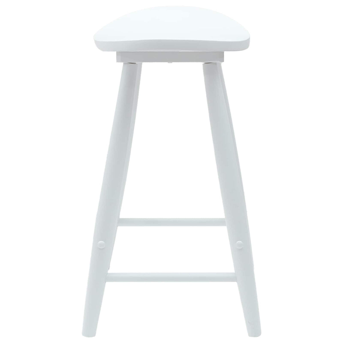 Spisestoler 2 Pcs Hvit 46 X 37 X 63 Cm Solid Gummitre