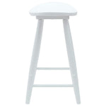 Spisestoler 2 Pcs Hvit 46 X 37 X 63 Cm Solid Gummitre