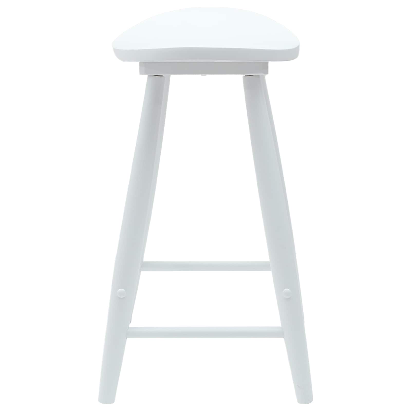 Spisestoler 2 Pcs Hvit 46 X 37 X 63 Cm Solid Gummitre