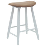 Spisestoler 2 Pcs Hvit 46 X 37 X 63 Cm Solid Gummitre