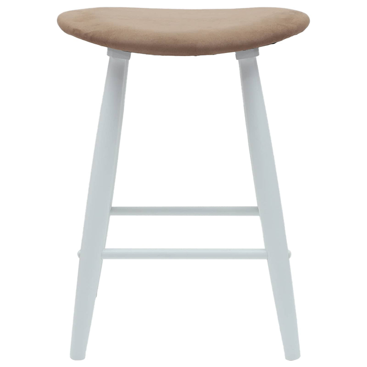 Spisestoler 2 Pcs Hvit 46 X 37 X 63 Cm Solid Gummitre
