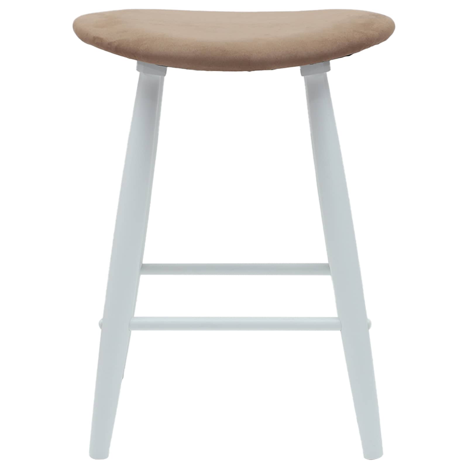 Spisestoler 2 Pcs Hvit 46 X 37 X 63 Cm Solid Gummitre