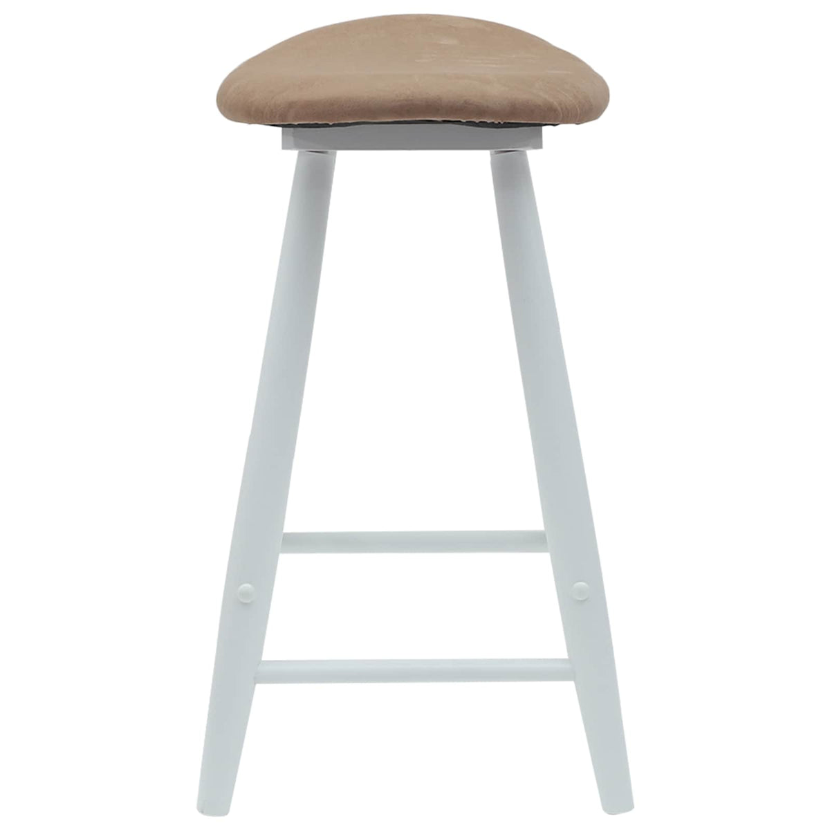 Spisestoler 2 Pcs Hvit 46 X 37 X 63 Cm Solid Gummitre