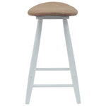 Spisestoler 2 Pcs Hvit 46 X 37 X 63 Cm Solid Gummitre