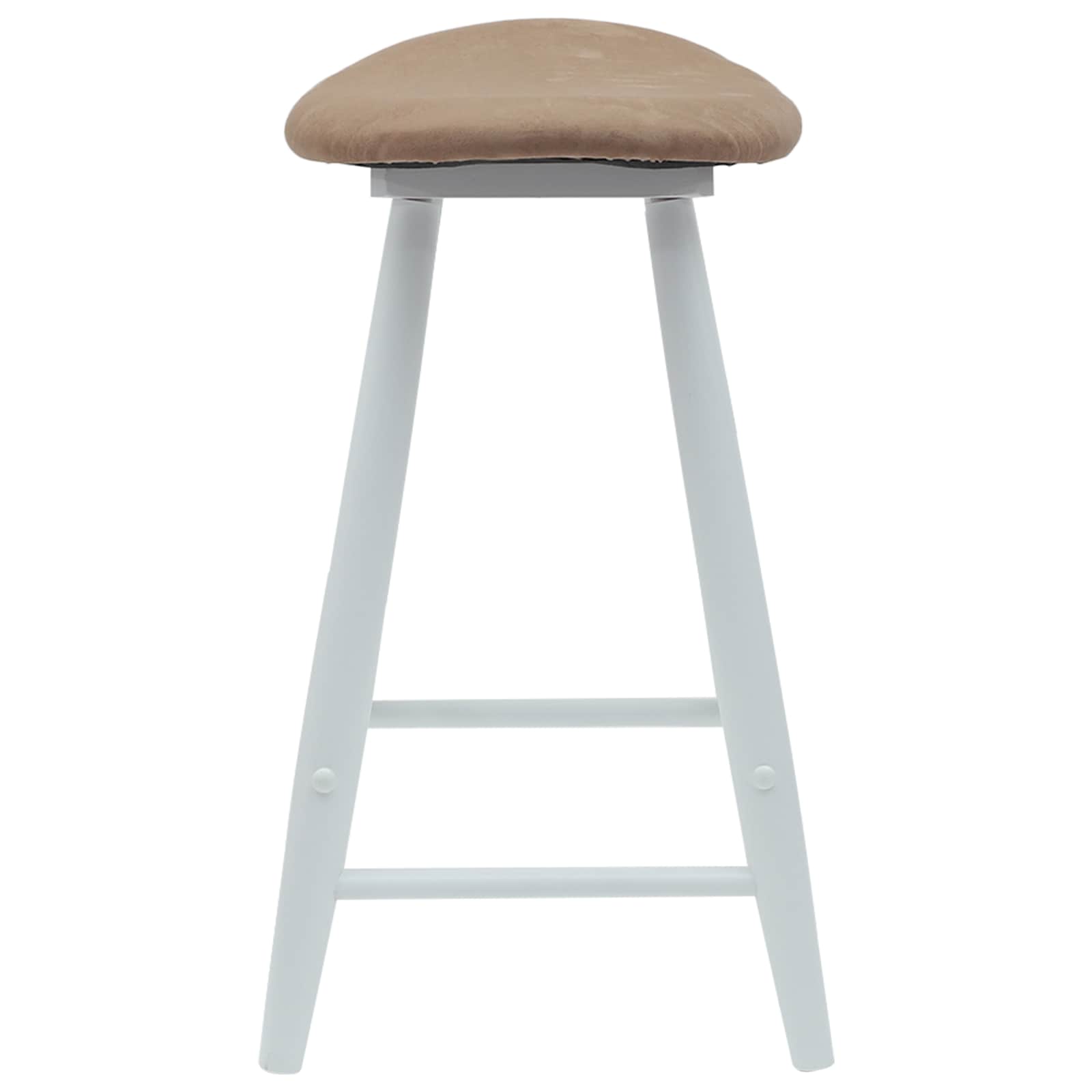 Spisestoler 2 Pcs Hvit 46 X 37 X 63 Cm Solid Gummitre