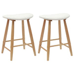 Spisestoler 2 Pcs Naturlig 46 X 37 X 63 Cm Solid Gummitre