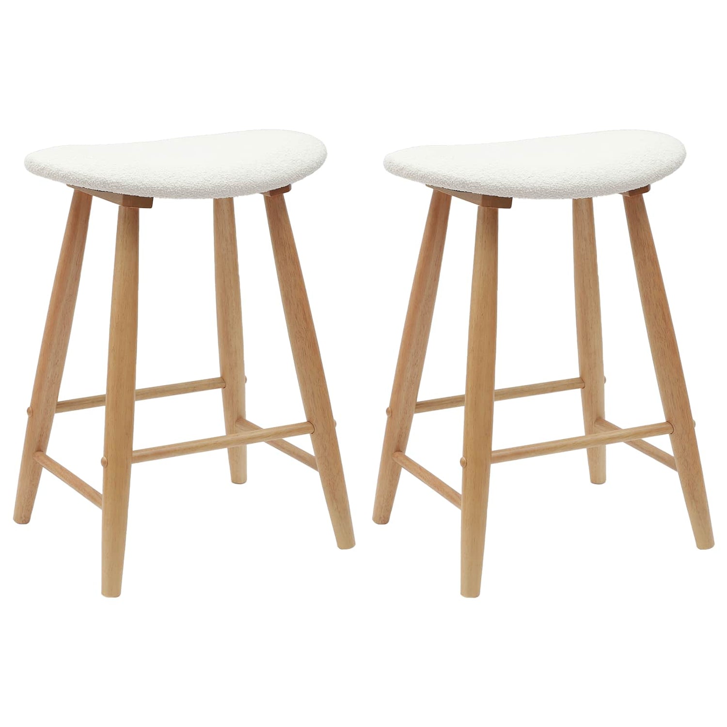 Spisestoler 2 Pcs Naturlig 46 X 37 X 63 Cm Solid Gummitre