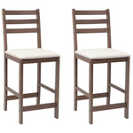 Spisestoler 2 Pcs Lys Brun 40 X 47,5 X 99,5 Cm Solid Gummitre