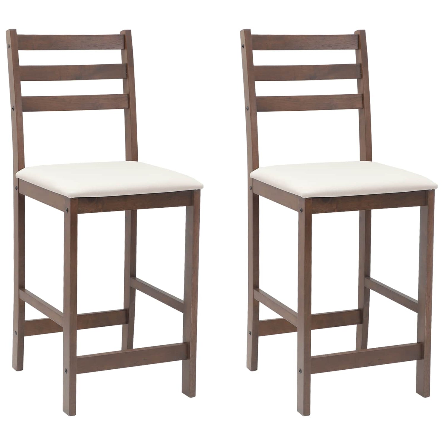 Spisestoler 2 Pcs Lys Brun 40 X 47,5 X 99,5 Cm Solid Gummitre