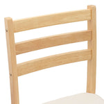 Spisestoler 2 Pcs Naturlig 40 X 47,5 X 99,5 Cm Solid Gummitre