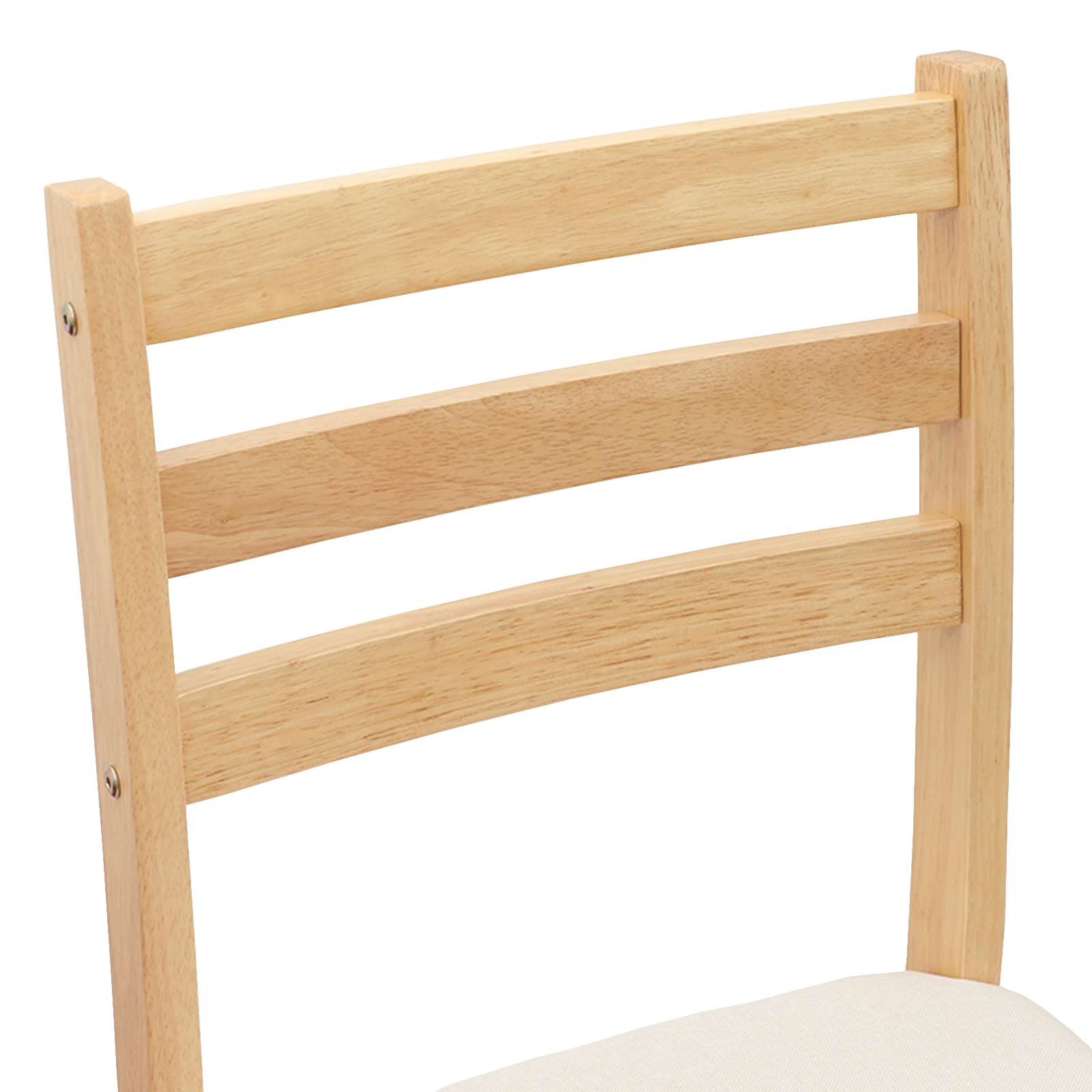 Spisestoler 2 Pcs Naturlig 40 X 47,5 X 99,5 Cm Solid Gummitre