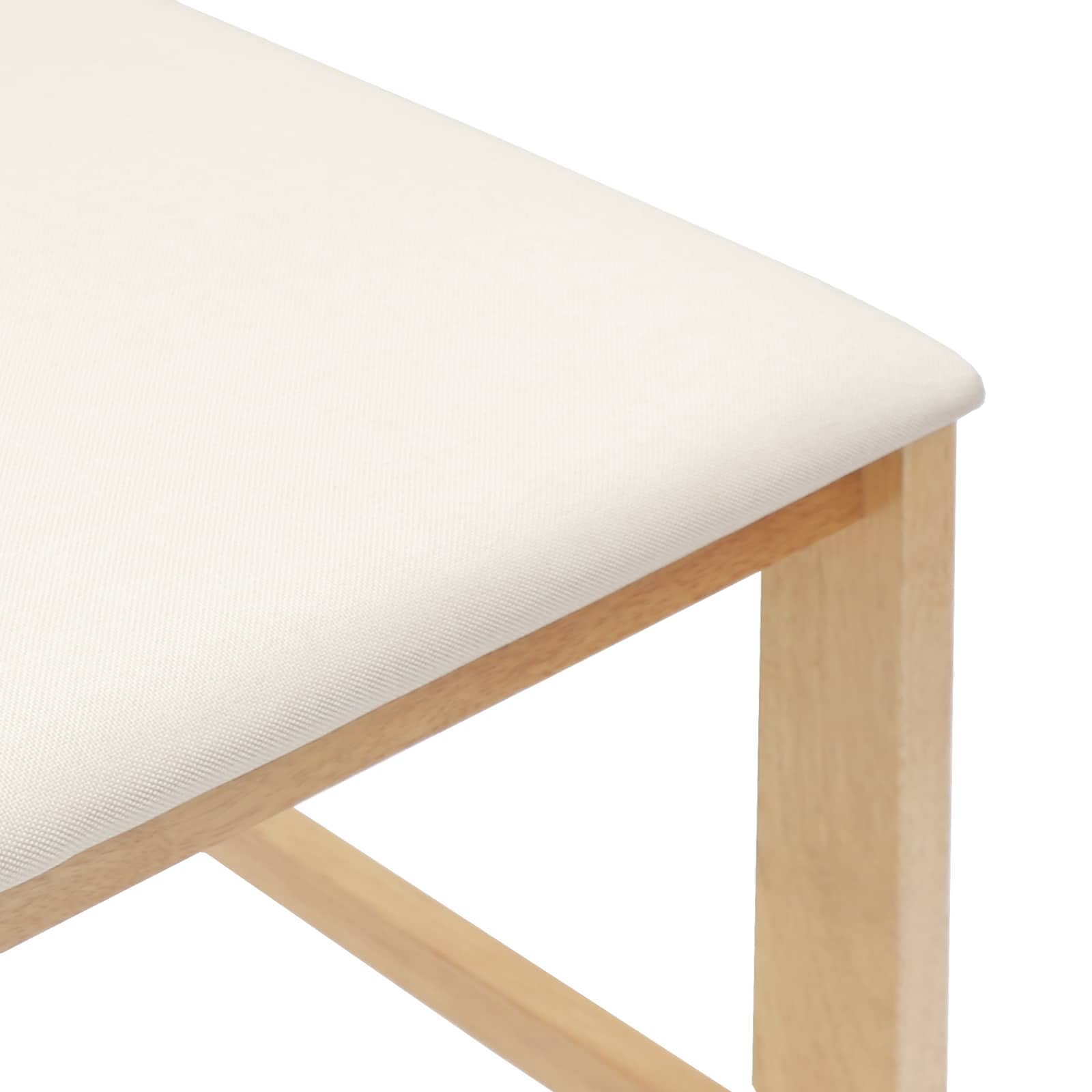 Spisestoler 2 Pcs Naturlig 40 X 47,5 X 99,5 Cm Solid Gummitre