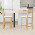 Spisestoler 2 Pcs Naturlig 40 X 47,5 X 99,5 Cm Solid Gummitre