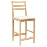 Spisestoler 2 Pcs Naturlig 40 X 47,5 X 99,5 Cm Solid Gummitre