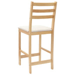 Spisestoler 2 Pcs Naturlig 40 X 47,5 X 99,5 Cm Solid Gummitre