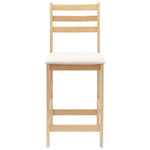 Spisestoler 2 Pcs Naturlig 40 X 47,5 X 99,5 Cm Solid Gummitre
