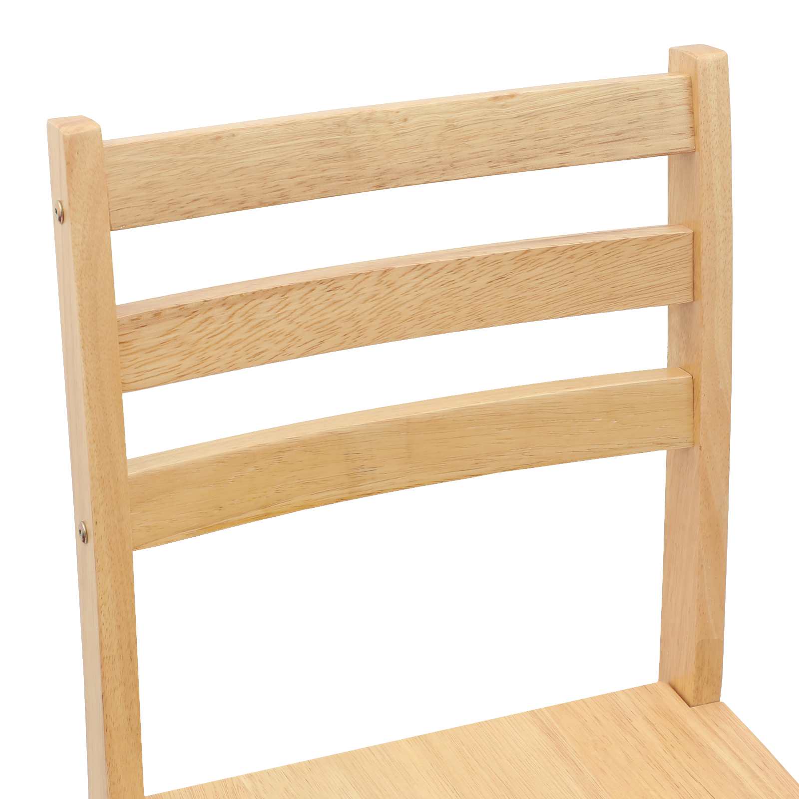 Spisestoler 2 Pcs Naturlig 40 X 47,5 X 99,5 Cm Solid Gummitre