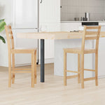 Spisestoler 2 Pcs Naturlig 40 X 47,5 X 99,5 Cm Solid Gummitre