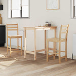 Spisestoler 2 Pcs Naturlig 40 X 47,5 X 99,5 Cm Solid Gummitre