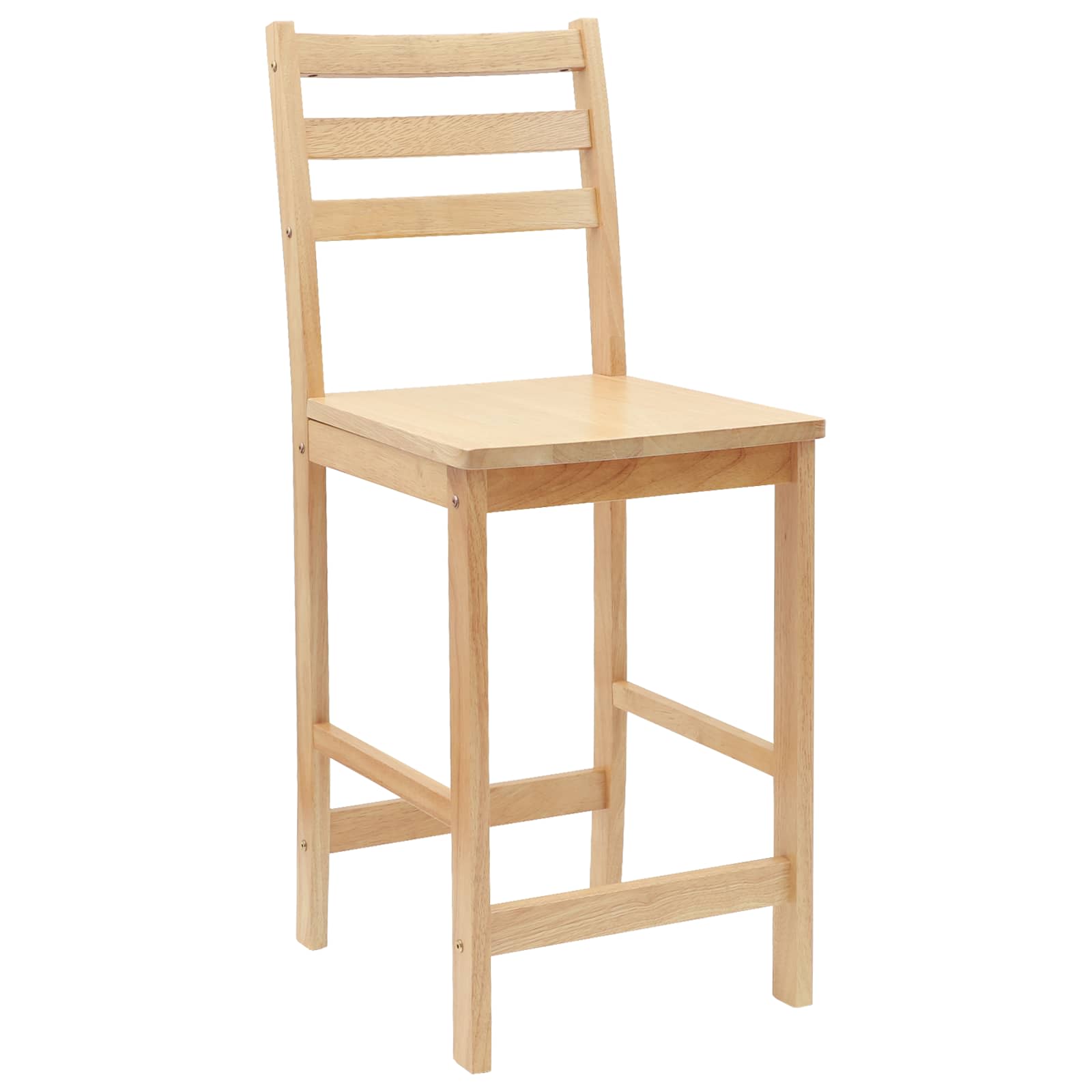 Spisestoler 2 Pcs Naturlig 40 X 47,5 X 99,5 Cm Solid Gummitre