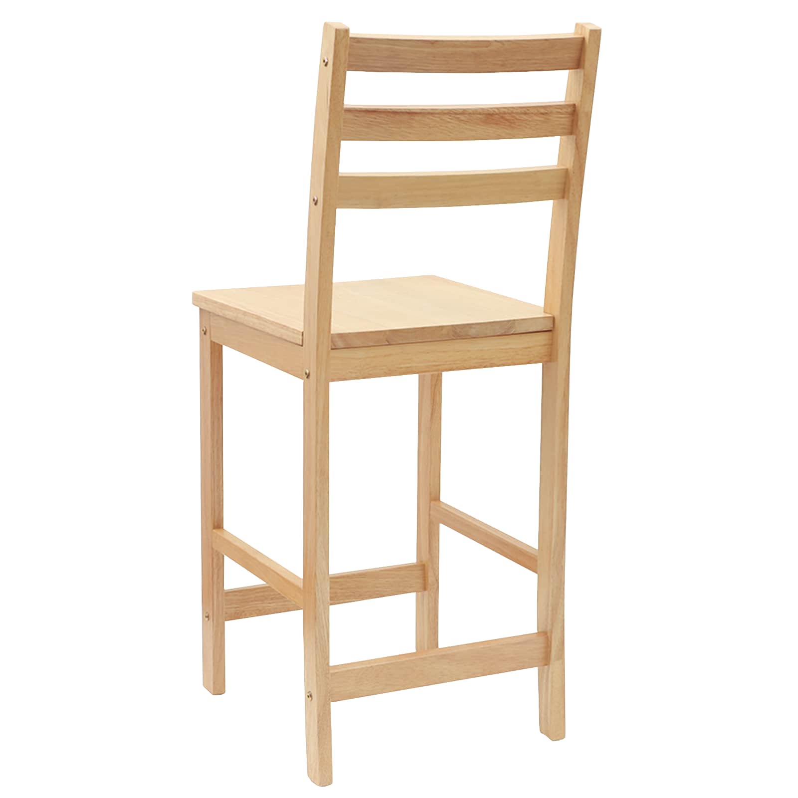 Spisestoler 2 Pcs Naturlig 40 X 47,5 X 99,5 Cm Solid Gummitre